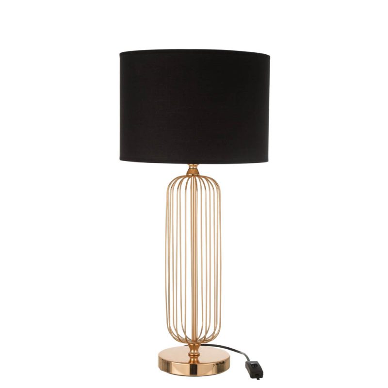 Moderne zwart met gouden tafellamp Jolipa Yin - Afbeelding 2