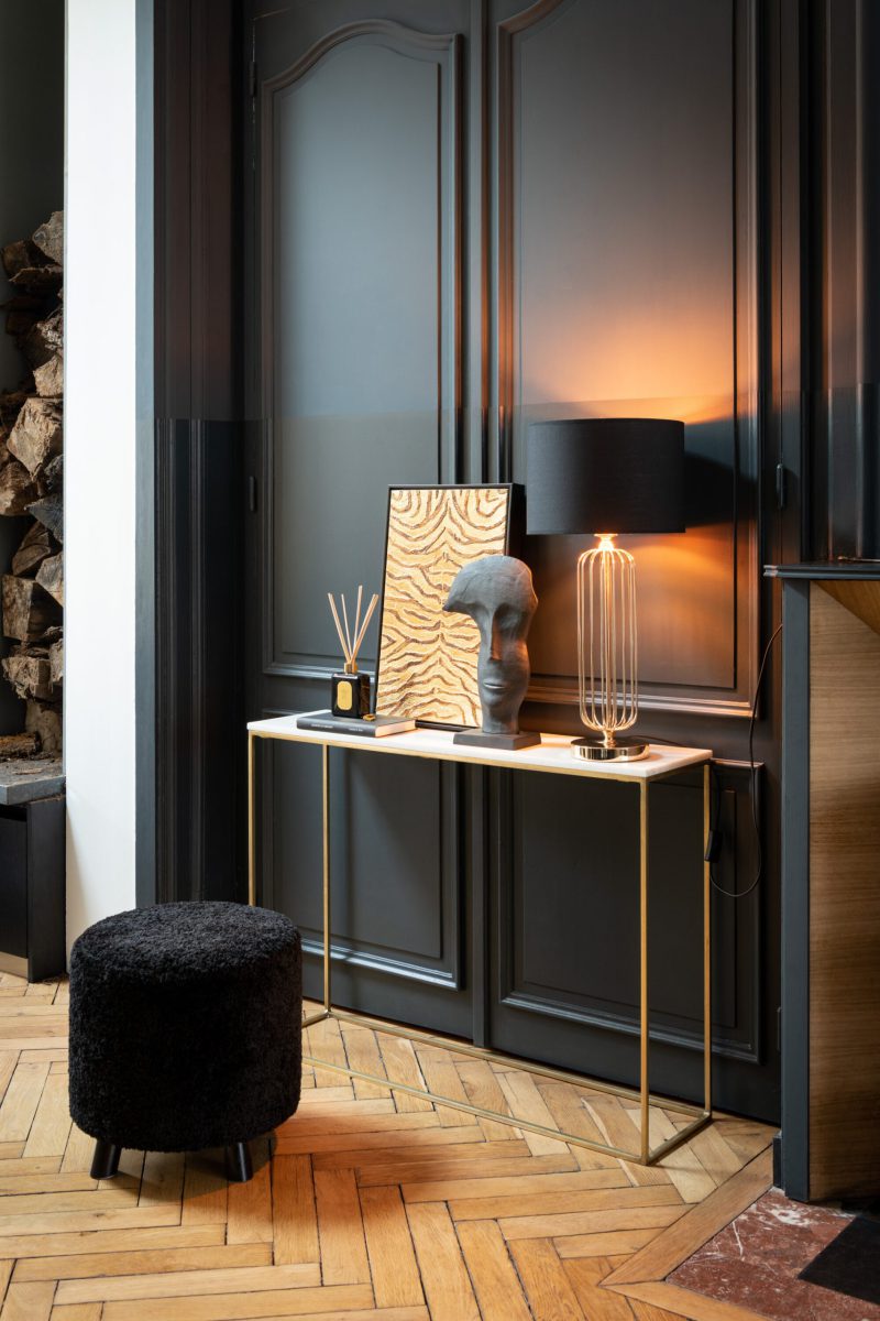 Moderne zwart met gouden tafellamp Jolipa Yin - Afbeelding 3