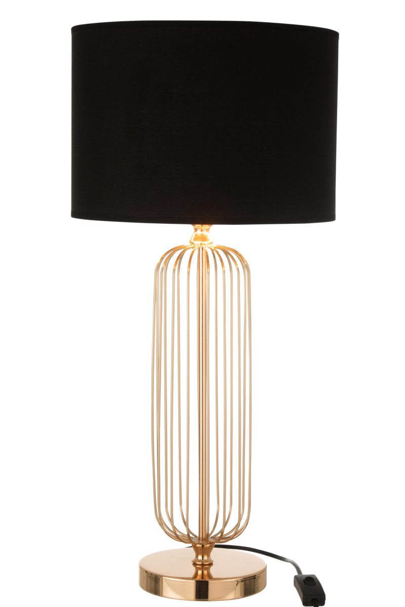 Moderne zwart met gouden tafellamp Jolipa Yin - Afbeelding 4