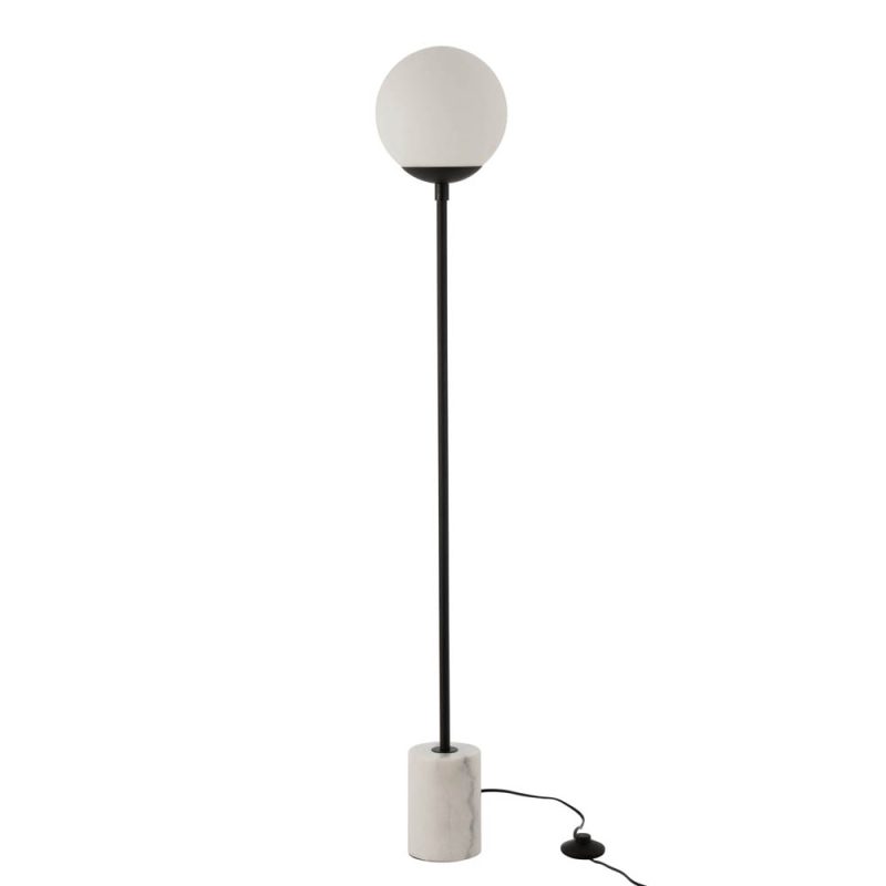 Moderne zwart met witte vloerlamp Jolipa Misha - Afbeelding 2