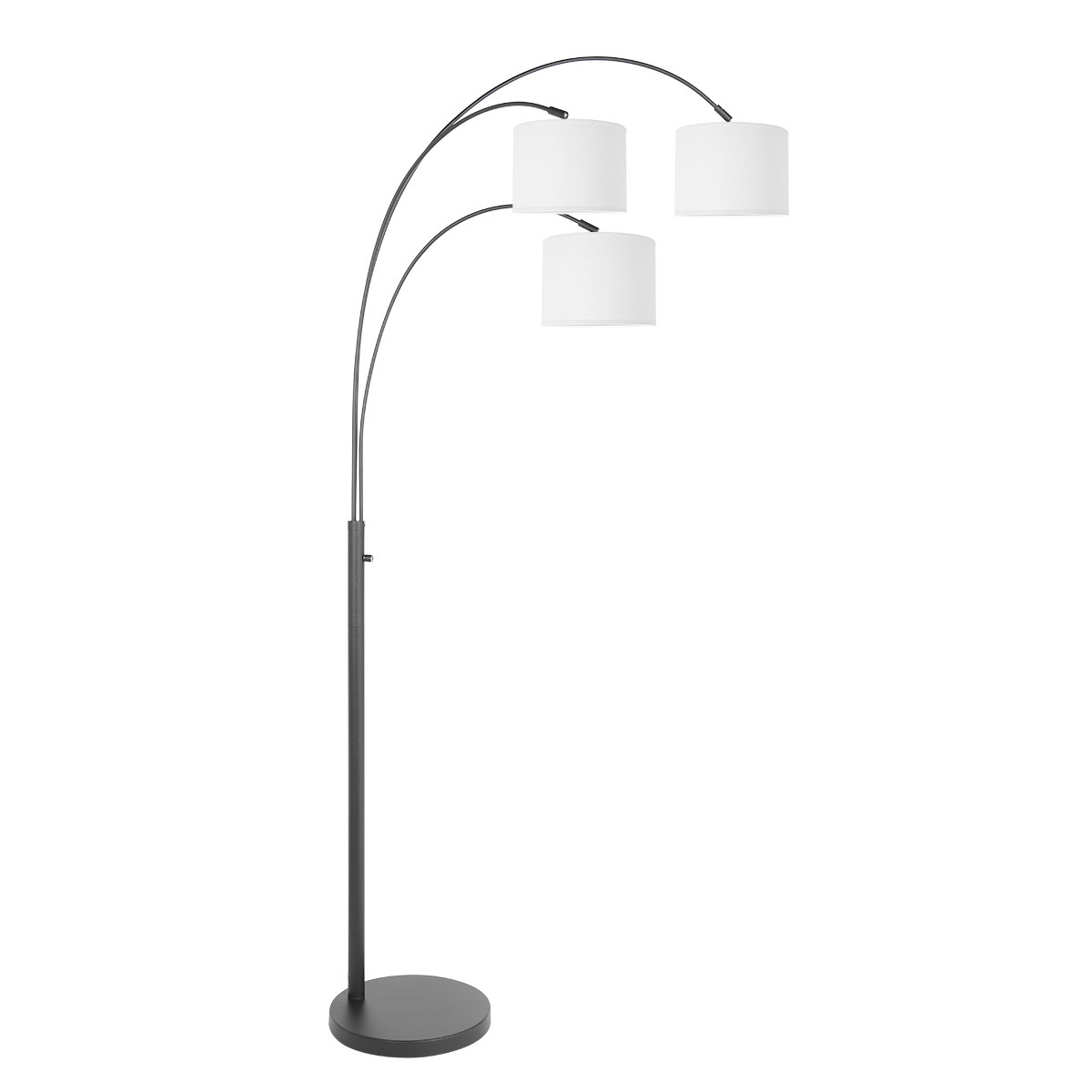 moderne-zwarte-booglamp-met-witte-kappen-vloerlamp-steinhauer-sparkled-light-wit-en-zwart-3822zw