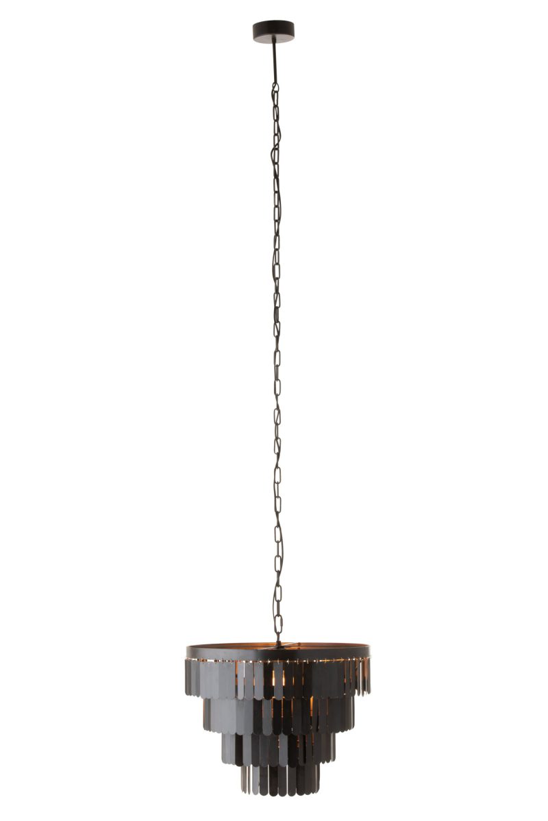 Moderne zwarte hanglamp kroonluchter Jolipa Sierra - Afbeelding 3