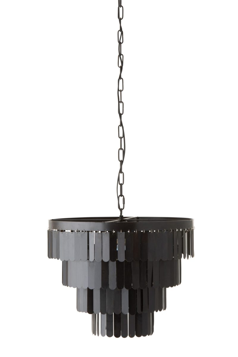 Moderne zwarte hanglamp kroonluchter Jolipa Sierra - Afbeelding 5