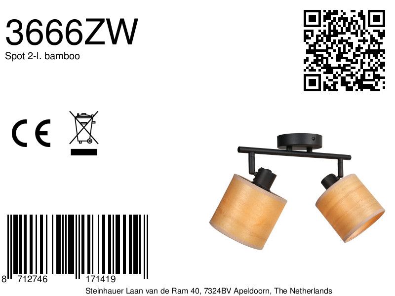 moderne-zwarte-plafondlamp-tweelichts-spot-steinhauer-bambus-naturel-en-zwart-3666zw-5