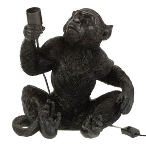moderne-zwarte-tafellamp-aap-jolipa-monkey-poly-21461