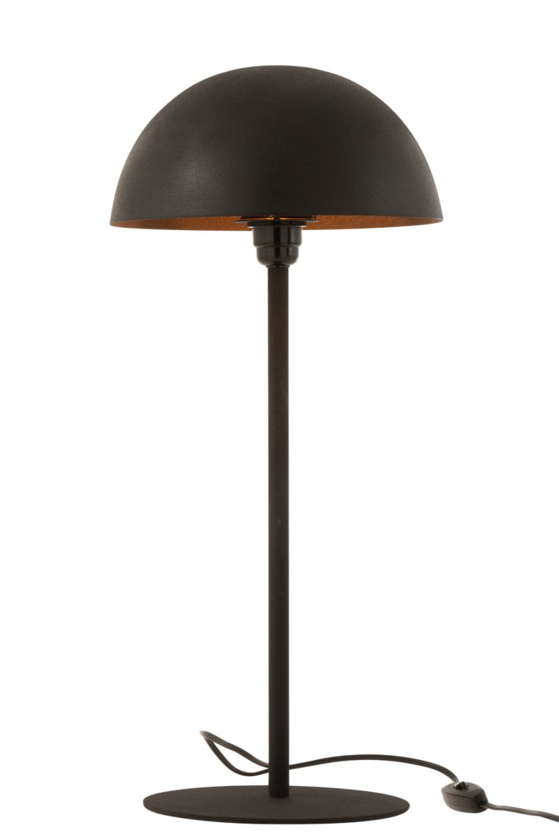 moderne-zwarte-tafellamp-bolvormige-kap-jolipa-mushroom-17242-3