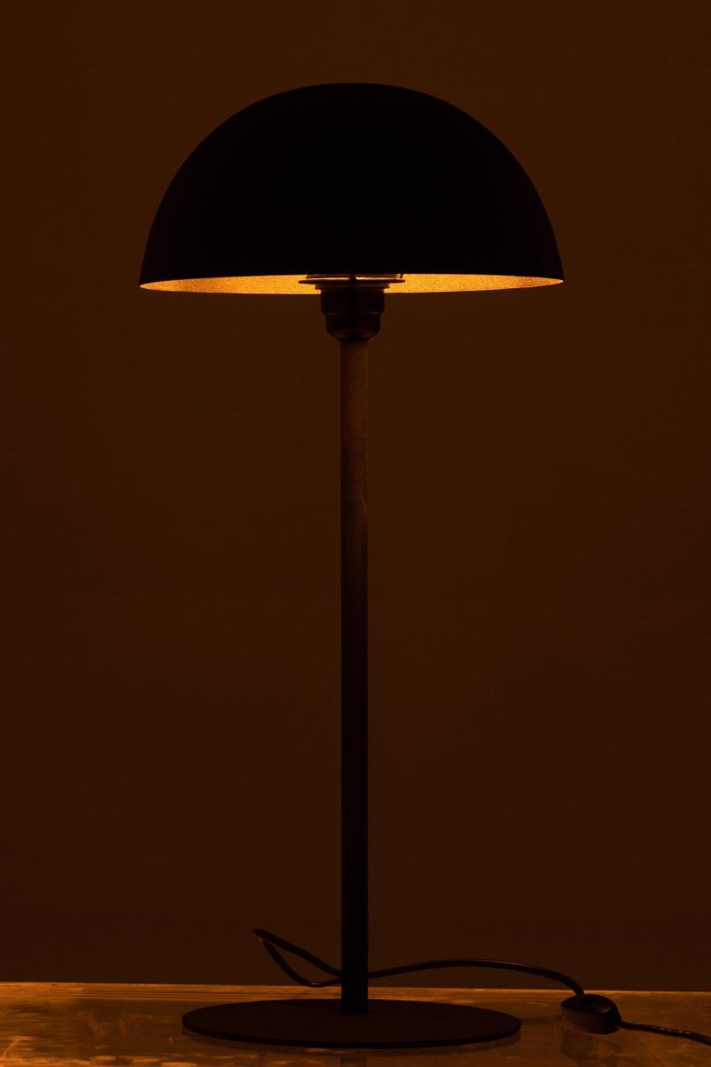 moderne-zwarte-tafellamp-bolvormige-kap-jolipa-mushroom-17242-4