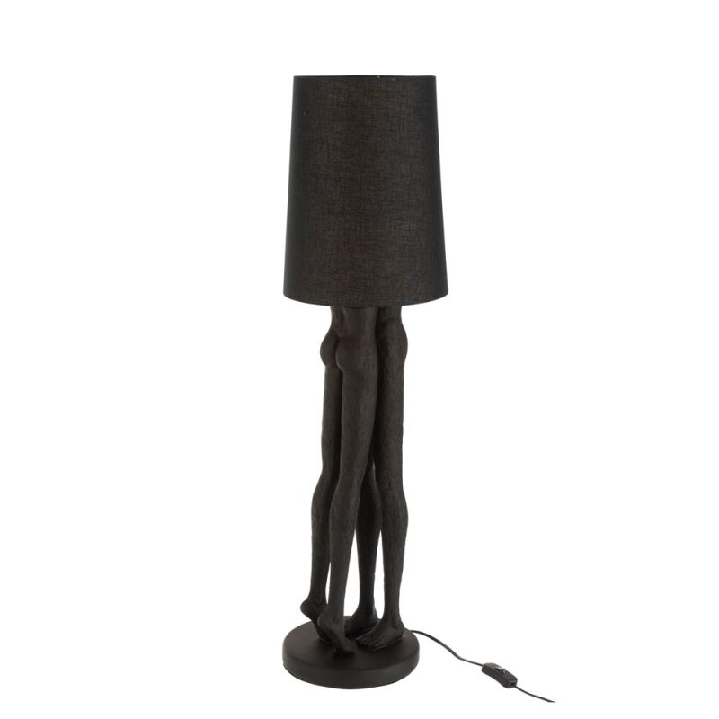Moderne zwarte tafellamp mensfiguren Jolipa Couple resin - Afbeelding 2