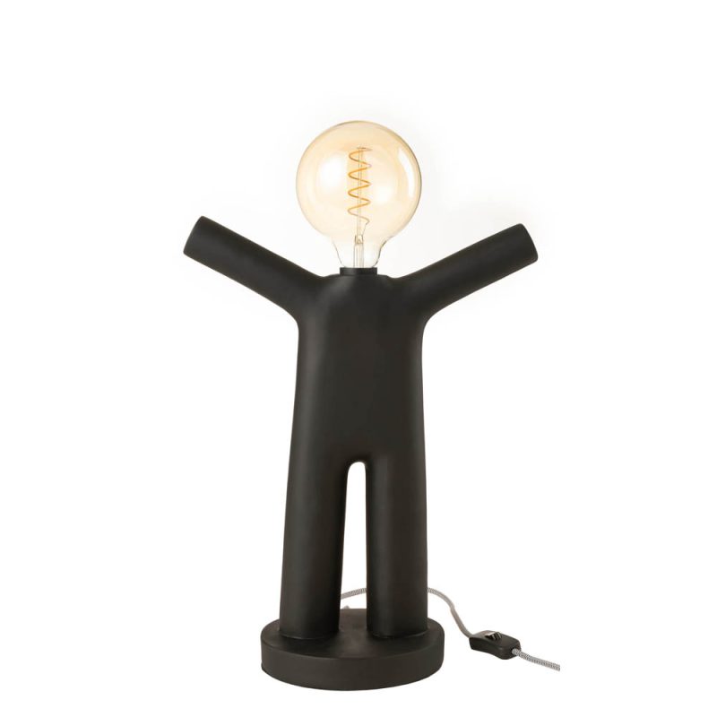 Moderne zwarte tafellamp mensfiguur Jolipa P'tit maurice poly - Afbeelding 2