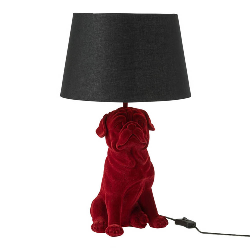 moderne-zwarte-tafellamp-rode-hond-jolipa-bobbie-35361