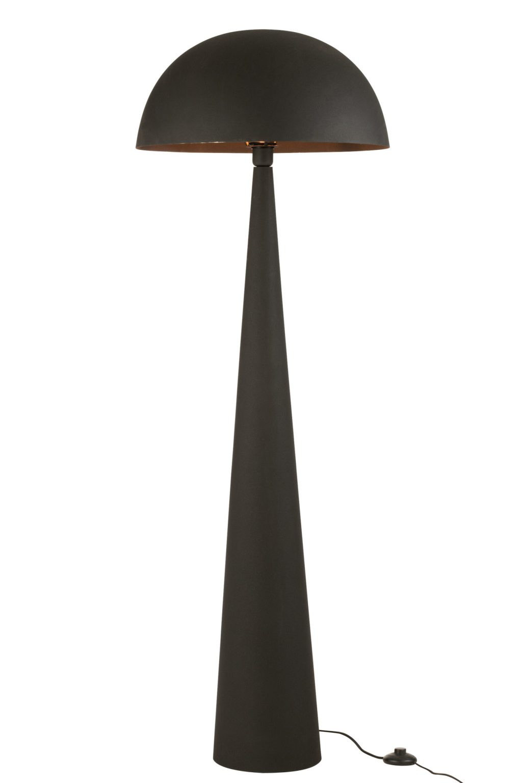 Moderne zwarte vloerlamp bolle kap Jolipa Mushroom - Afbeelding 3