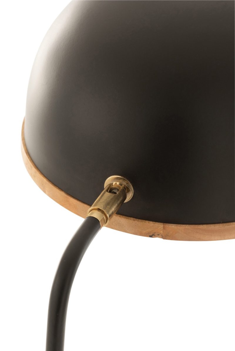 Moderne zwarte vloerlamp met hout Jolipa Evy - Afbeelding 9