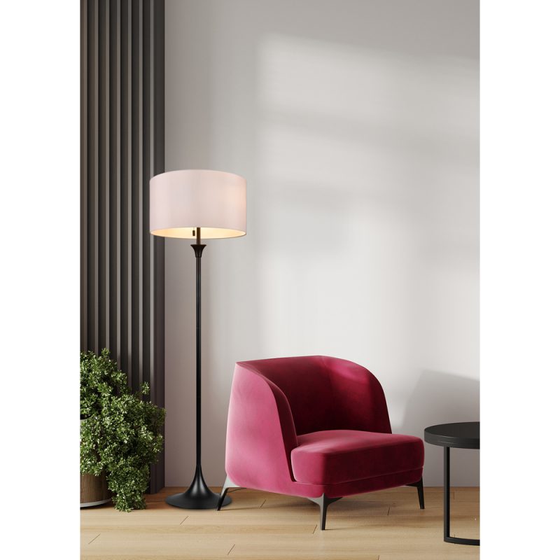Livingroom in trend viva magenta color 2023 year. A bright chair