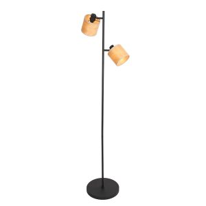 moderne-zwarte-vloerlamp-twee-lichts-vloerlamp-steinhauer-bambus-naturel-en-zwart-3670zw