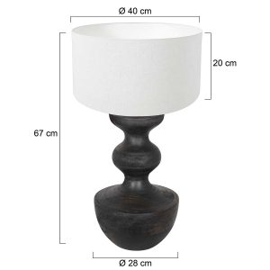 annelighting-tafellamp-lyons-zwart-houtlinnen-ø40cm-e27-3478zw-1