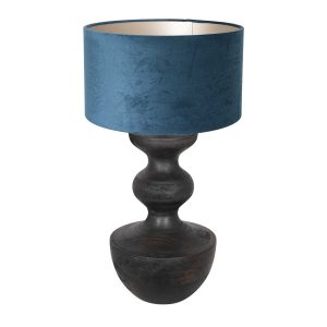 annelighting-tafellamp-lyons-zwart-houtveloursstof-ø40cm-e27-3481zw-1