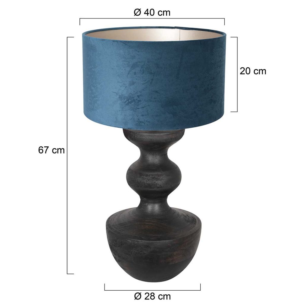 annelighting-tafellamp-lyons-zwart-houtveloursstof-ø40cm-e27-3481zw-1