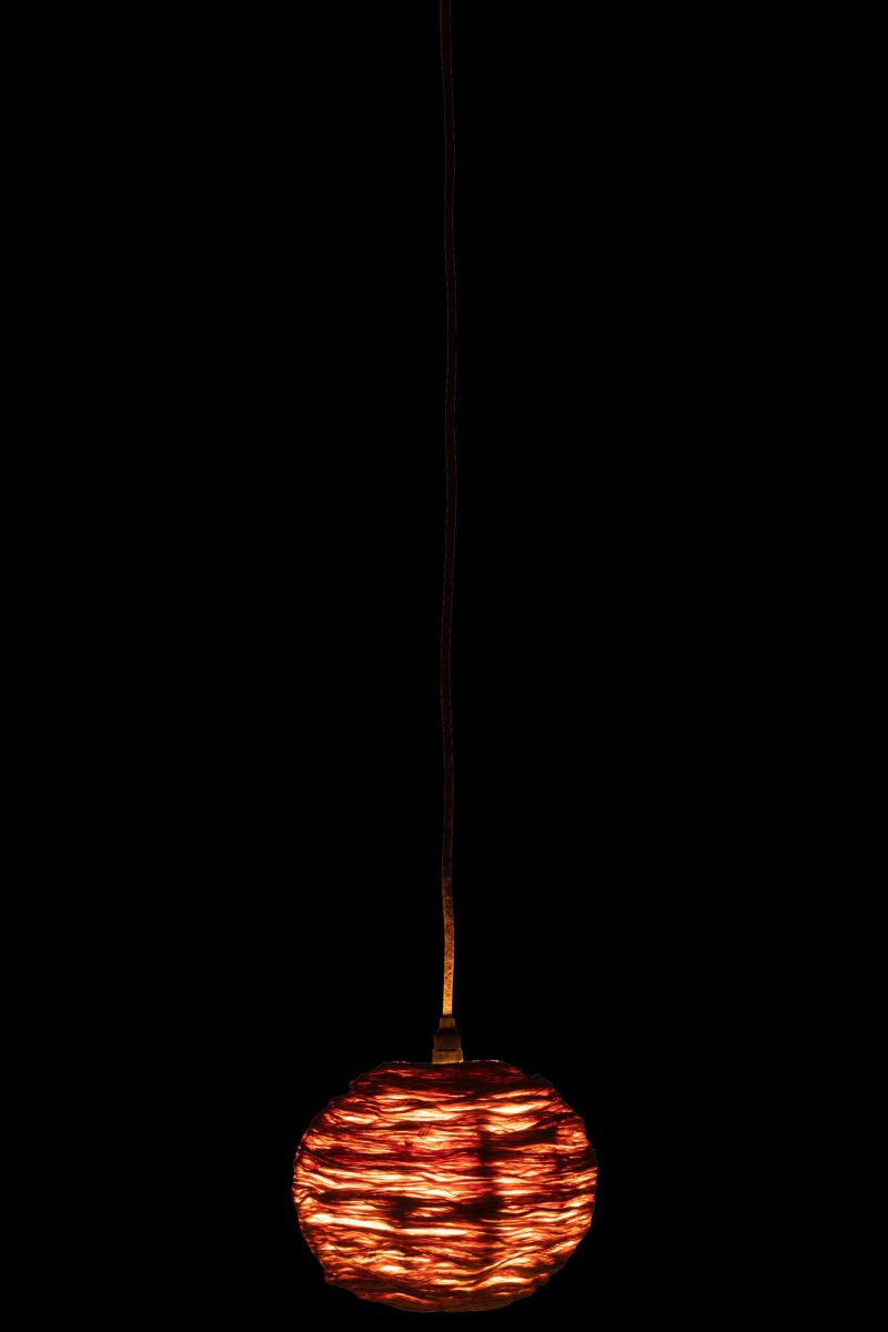 Natuurlijke beige rieten hanglamp Jolipa Heather - Afbeelding 5