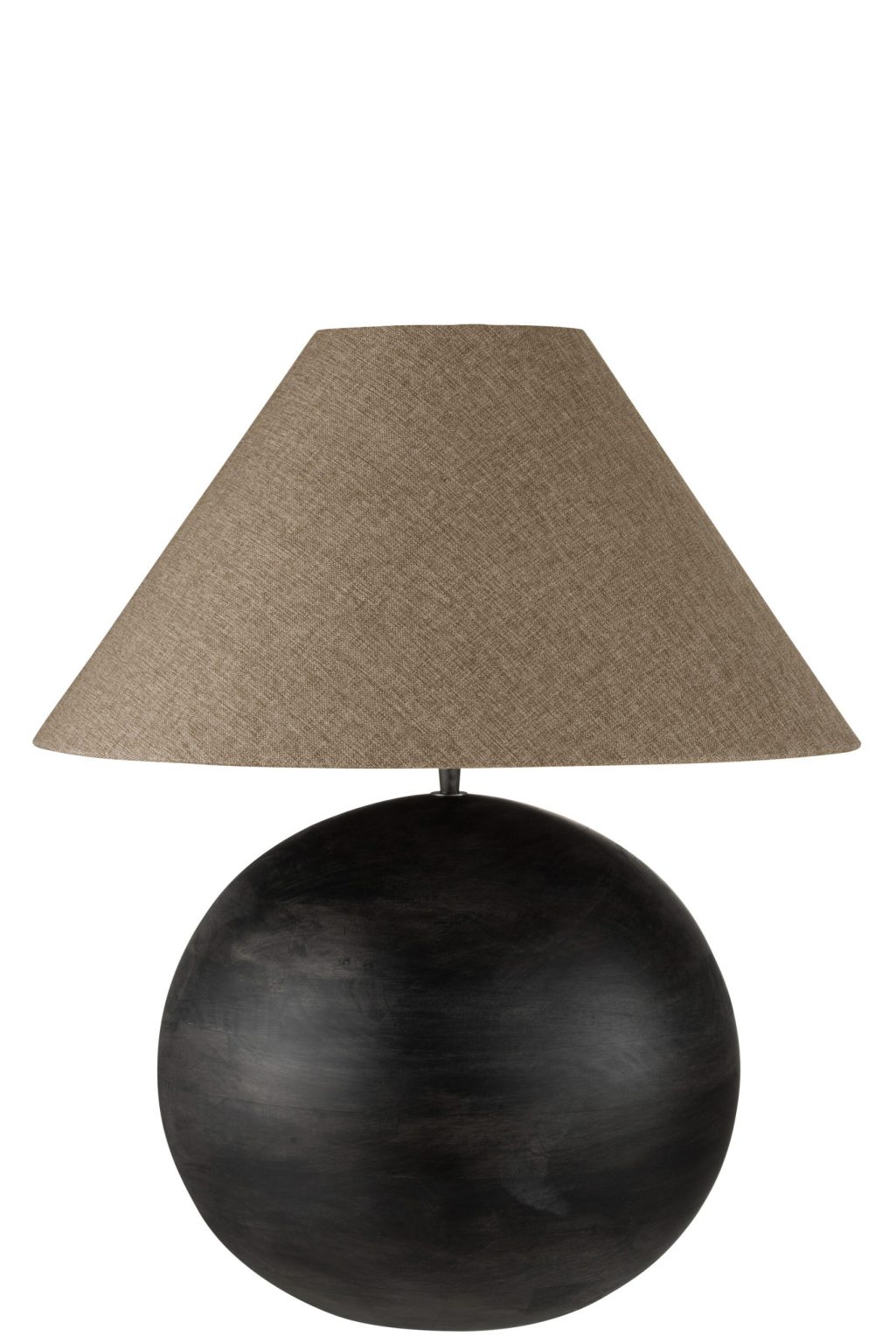 Natuurlijke beige tafellamp met zwart Jolipa Mia - Afbeelding 2