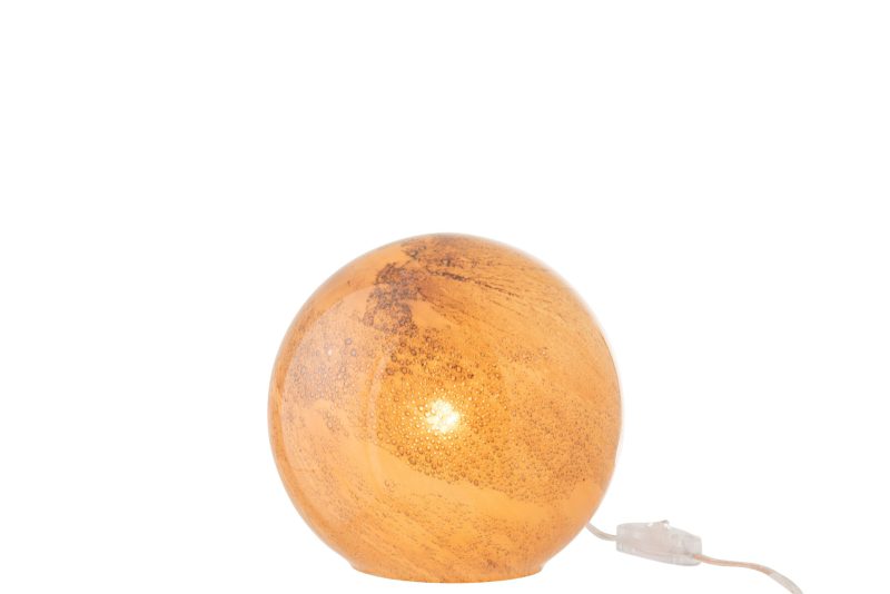 Natuurlijke bruine bolvormige tafellamp Jolipa Dany - Afbeelding 3