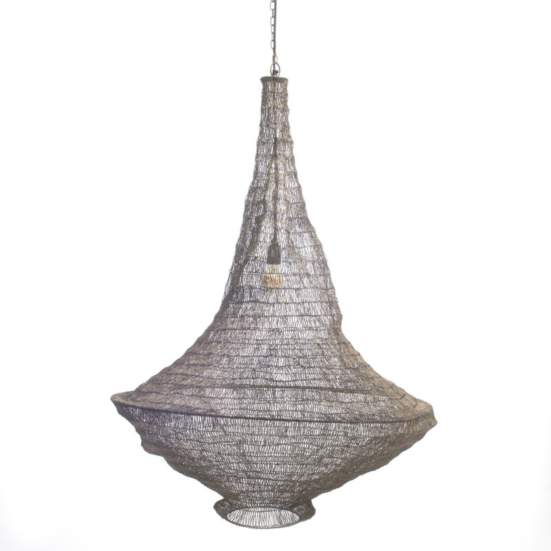 Natuurlijke bruine opengewerkte hanglamp Bazar bizar Swirl