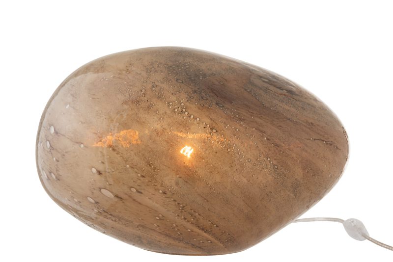 Natuurlijke bruine tafellamp kei Jolipa Dany - Afbeelding 3