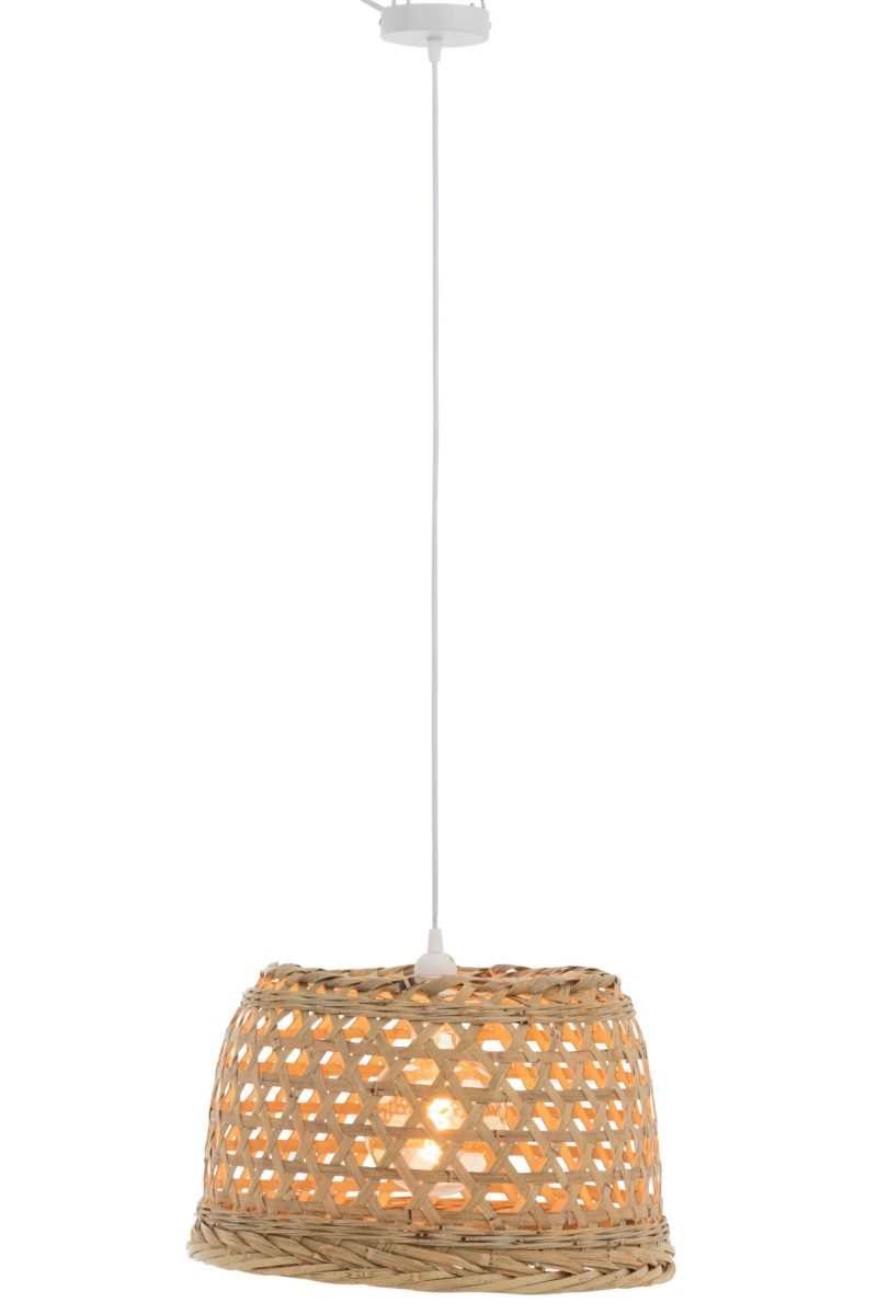 Natuurlijke houten beige hanglamp Jolipa Muna - Afbeelding 4