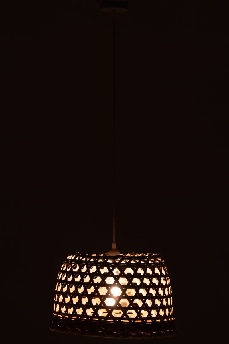 Natuurlijke houten beige hanglamp Jolipa Muna - Afbeelding 5