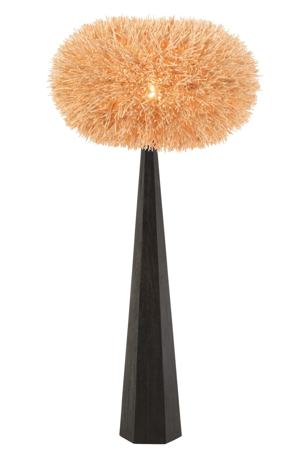 Natuurlijke ronde beige hanglamp Jolipa Sharon - Afbeelding 4