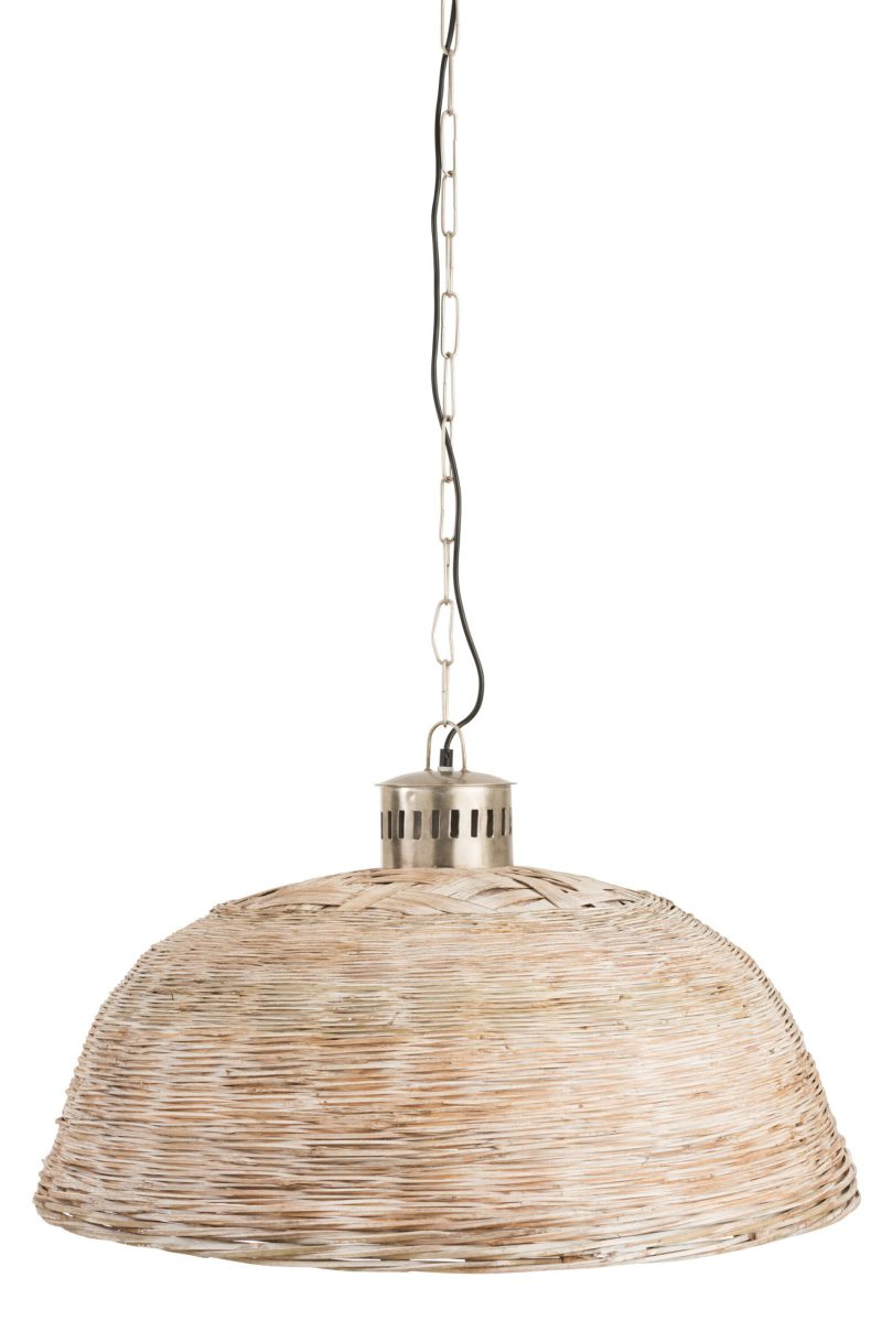 Natuurlijke ronde houten hanglamp Jolipa Sissy - Afbeelding 3