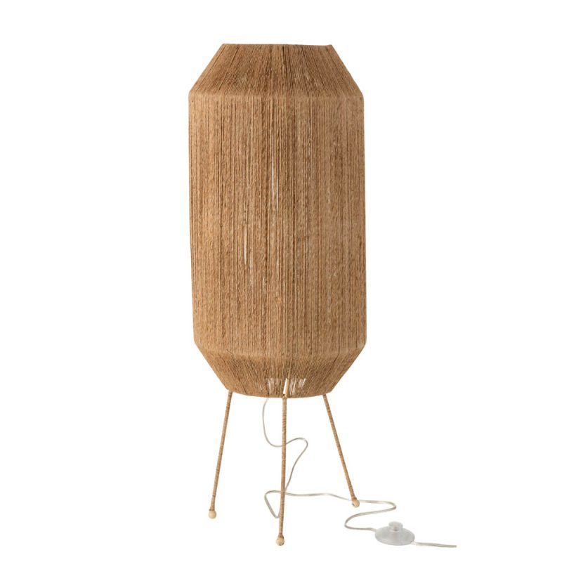 Natuurlijke tafellamp beige touw Jolipa Dantya - Afbeelding 2