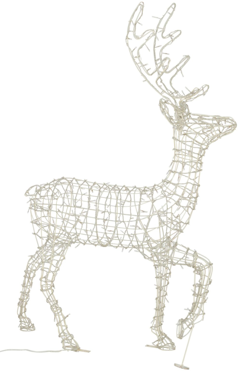 Natuurlijke witte vloerlamp hert Jolipa Reindeer - Afbeelding 2