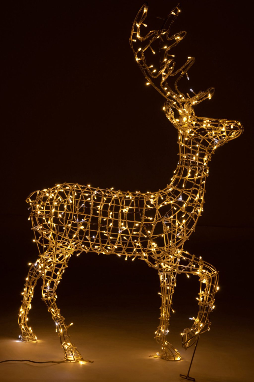 Natuurlijke witte vloerlamp hert Jolipa Reindeer - Afbeelding 4