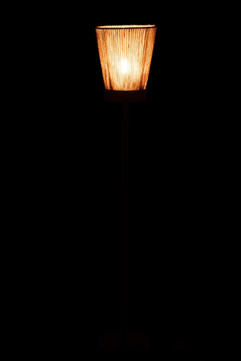 Natuurlijke zwart met beige vloerlamp Jolipa Luna - Afbeelding 4