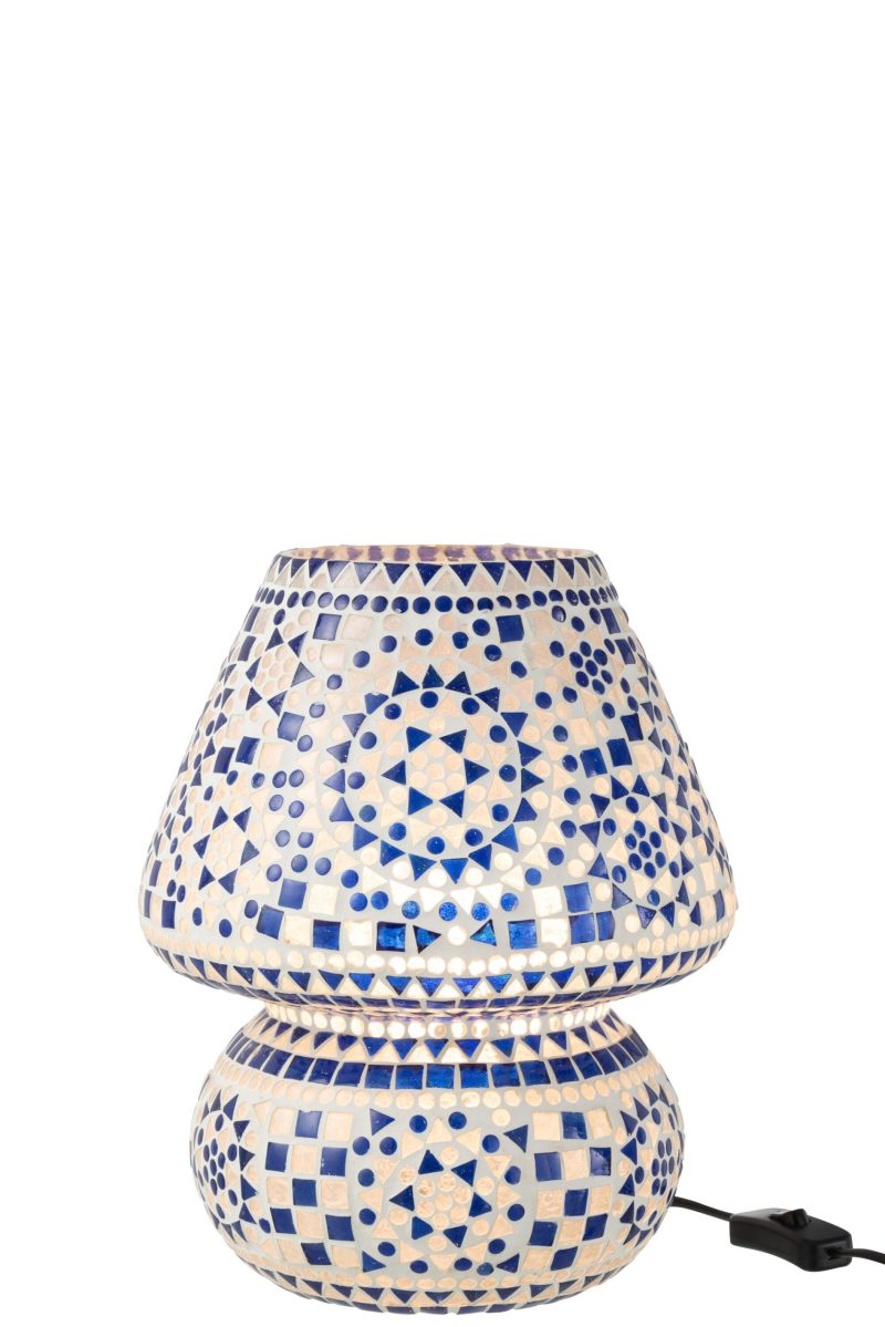 Oosterse blauw met witte tafellamp Jolipa Eki - Afbeelding 3