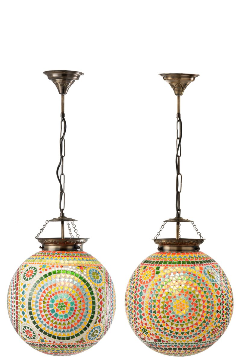 Oosterse multicolor mozaïek hanglamp Jolipa Eki - Afbeelding 2