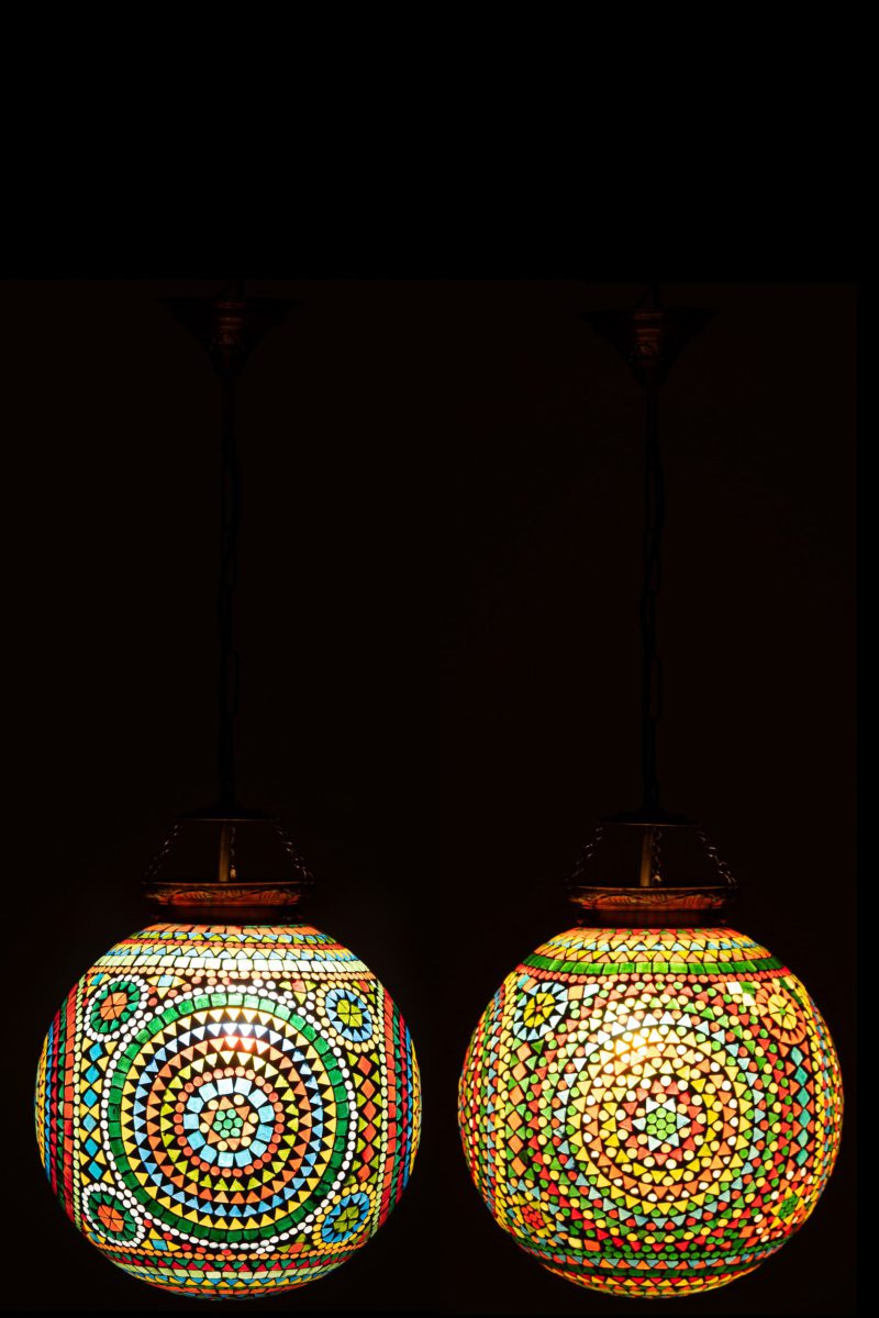 Oosterse multicolor mozaïek hanglamp Jolipa Eki - Afbeelding 3
