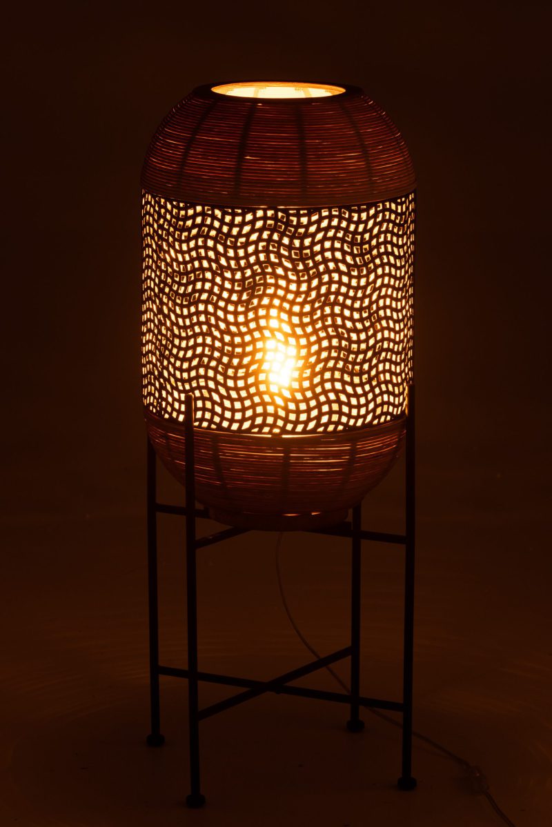 Oosterse tafellamp zwart met hout Jolipa Spirit - Afbeelding 5