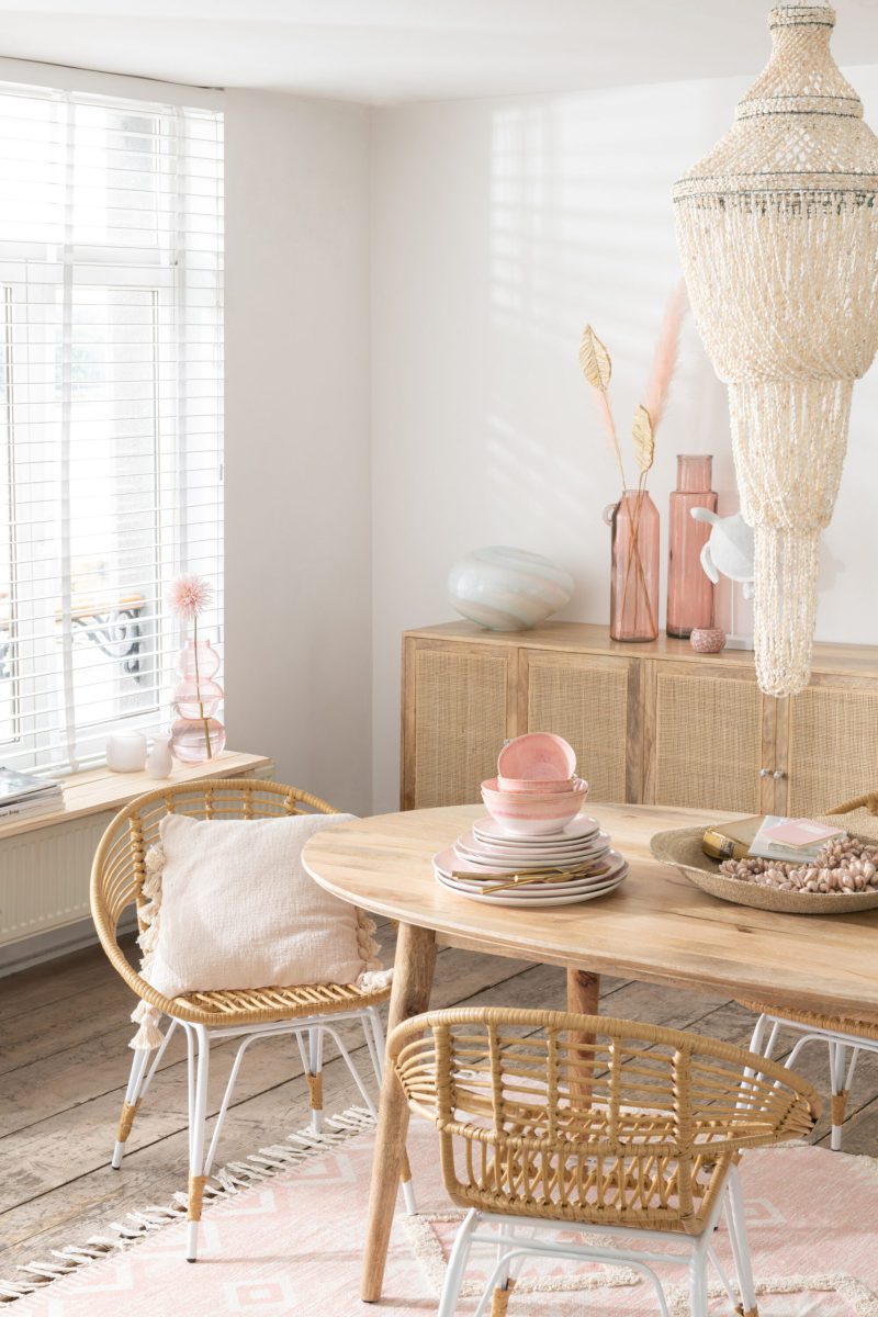 Oosterse witte hanglamp met kraaltjes Jolipa Daisy - Afbeelding 3