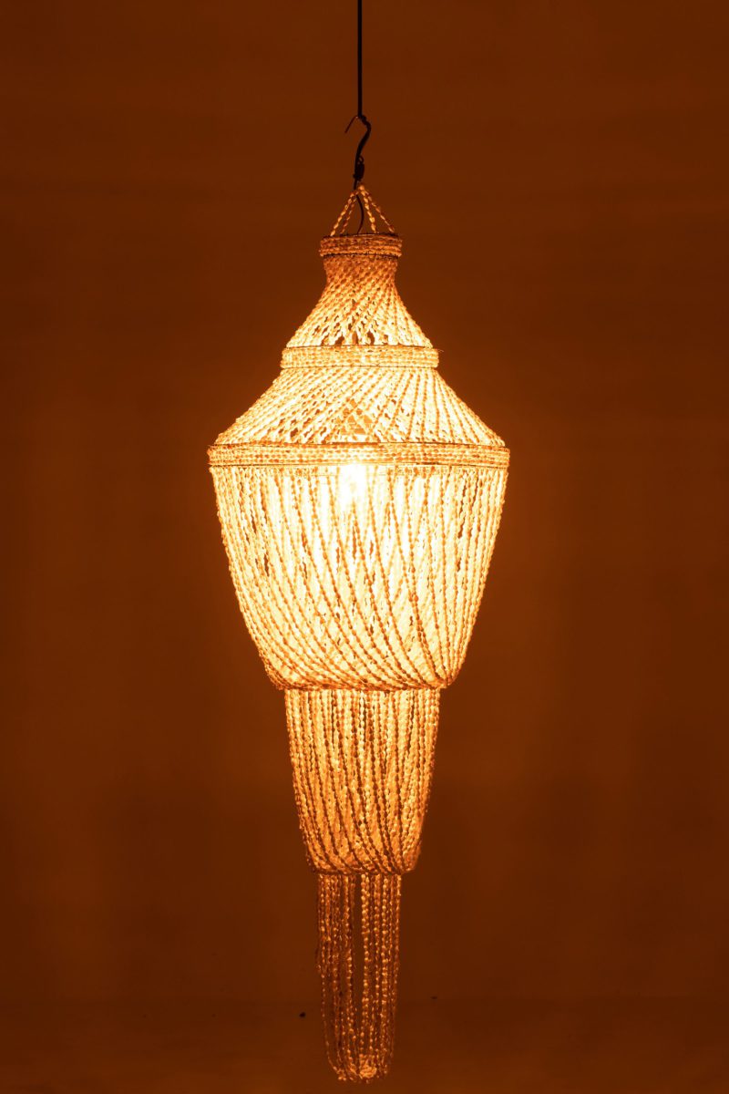 Oosterse witte hanglamp met kraaltjes Jolipa Daisy - Afbeelding 5