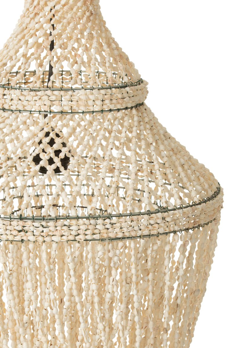 Oosterse witte hanglamp met kraaltjes Jolipa Daisy - Afbeelding 6