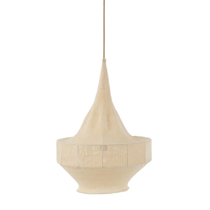 Oosterse witte stoffen hanglamp Jolipa Jazz - Afbeelding 2