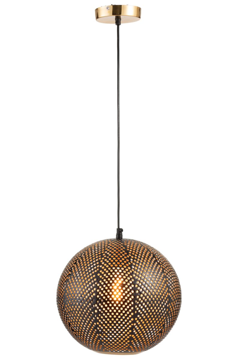 Oosterse zwart met gouden hanglamp Jolipa Shelly - Afbeelding 3