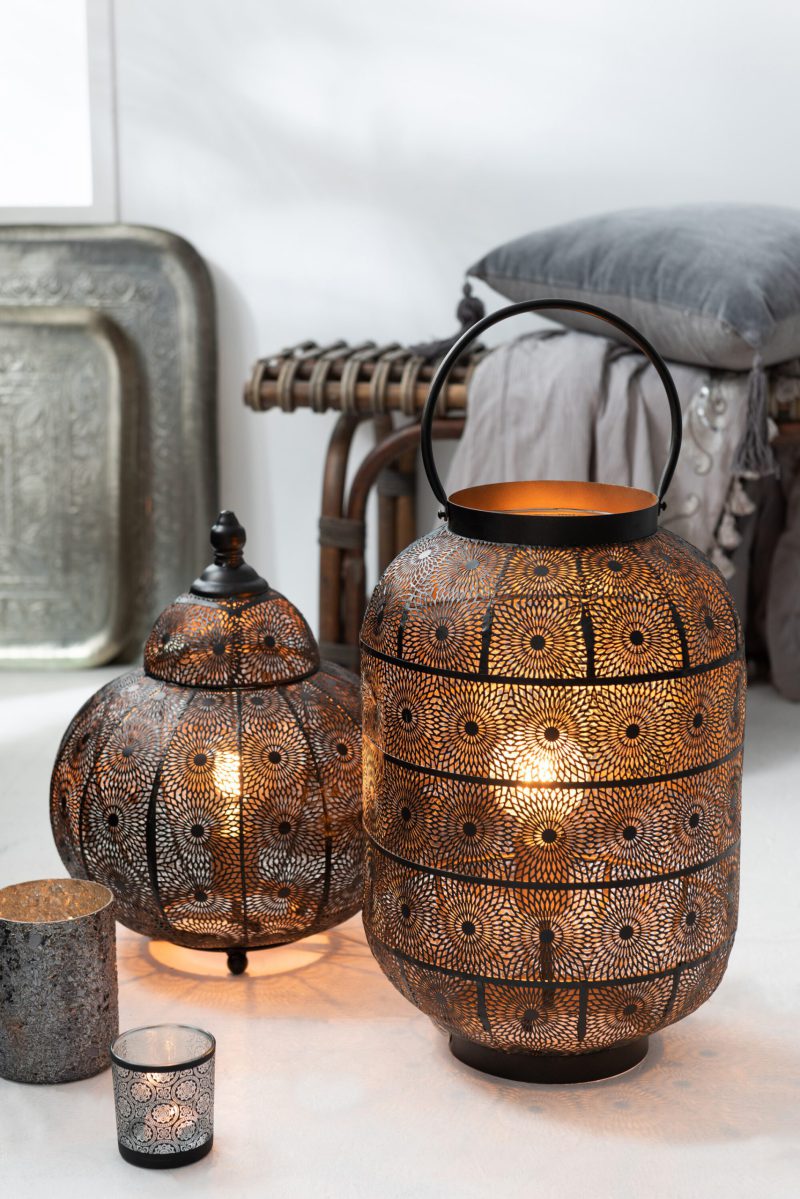 Oosterse zwart met gouden tafellamp Jolipa Louis - Afbeelding 3