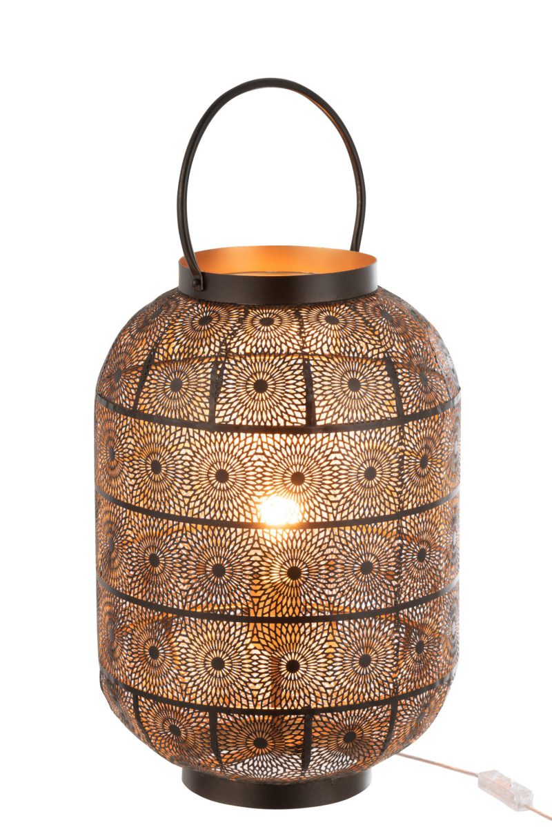 Oosterse zwart met gouden tafellamp Jolipa Louis - Afbeelding 4