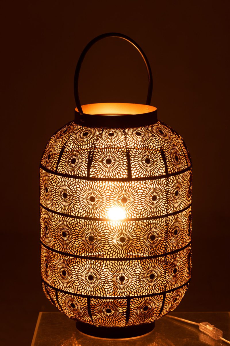 Oosterse zwart met gouden tafellamp Jolipa Louis - Afbeelding 5
