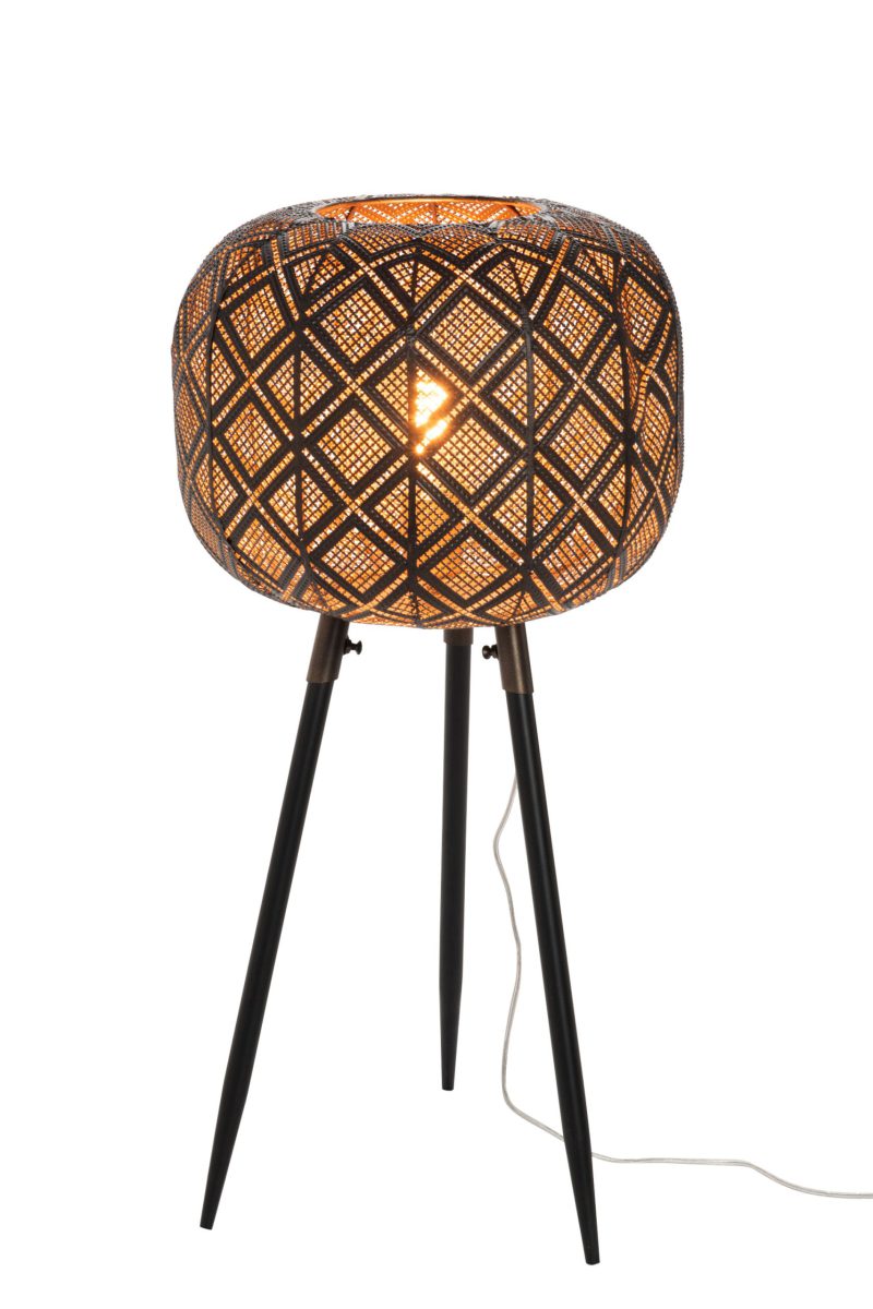 Oosterse zwarte ovale tafellamp Jolipa Oriental - Afbeelding 3