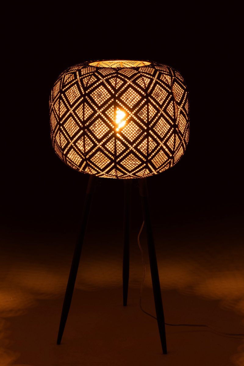Oosterse zwarte ovale tafellamp Jolipa Oriental - Afbeelding 4