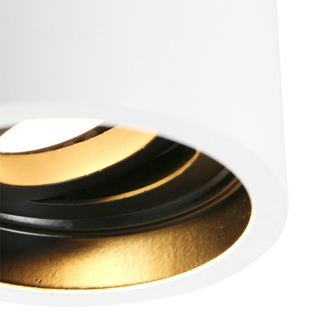 Moderne witte kunststof metalen spot Steinhauer Pelite spot - Afbeelding 4