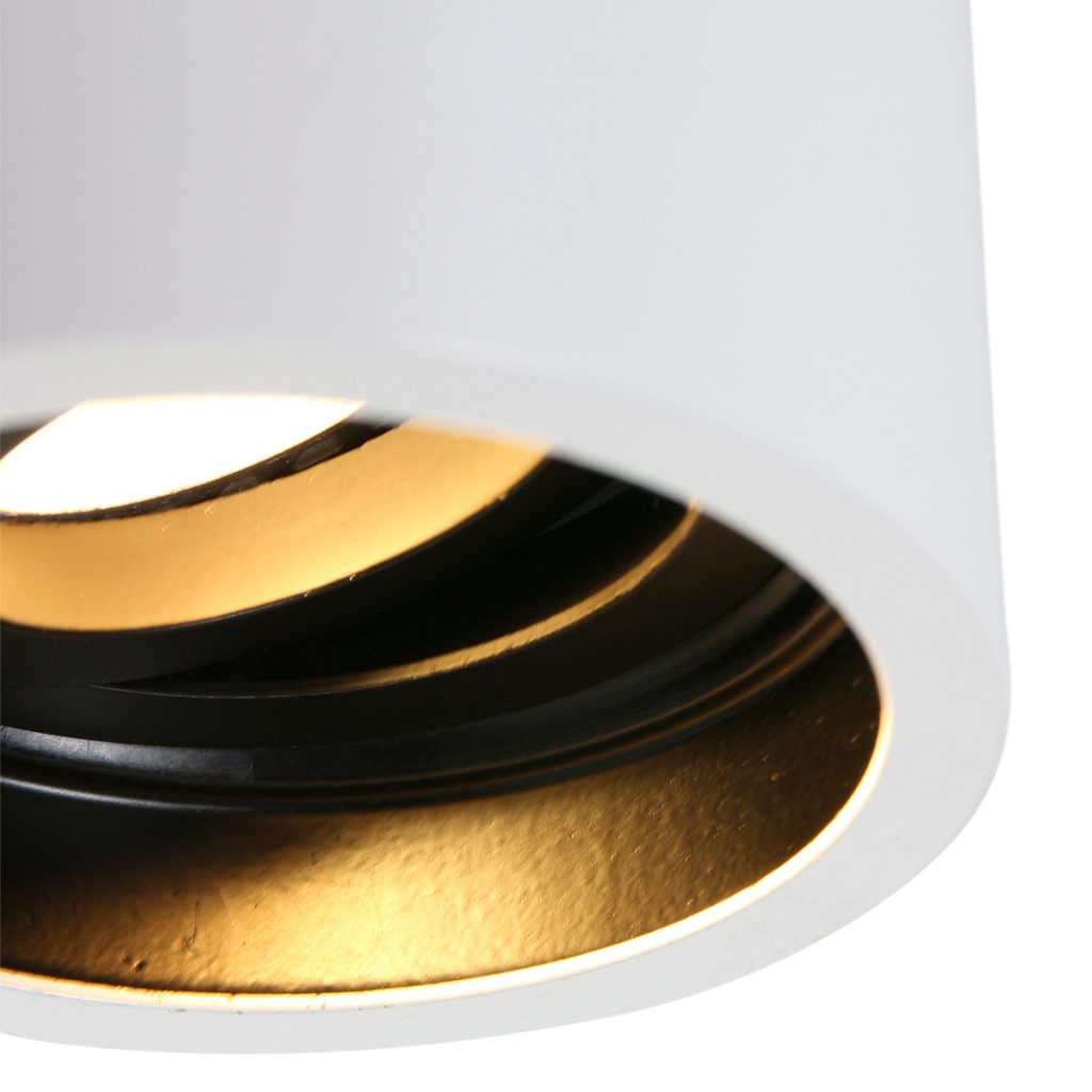 Moderne witte kunststof metalen spot Steinhauer Pelite spot - Afbeelding 5